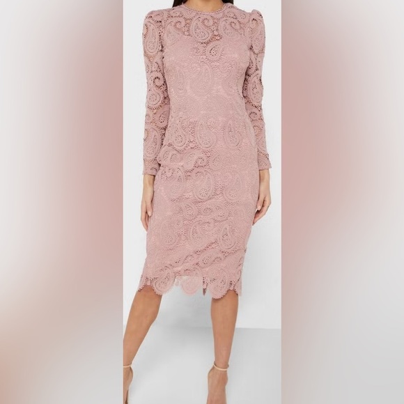 Little Mistress At First Blush Midi Dress - NWT - Size 8 - Picture 1 of 15